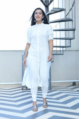 AAHELI AYRA SMOCKED-BUTTONED KURTA
